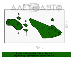 Lampa stânga Nissan Versa 12-19 SUA