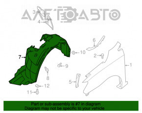 Bara de protecție față dreapta Nissan Sentra 13-19