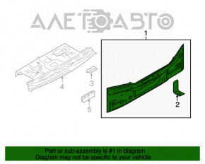 Panoul din spate al Nissan Versa 12-19 SUA alb