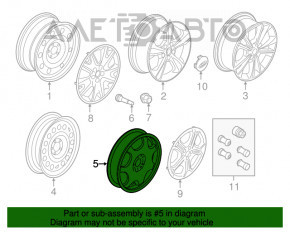 Roata de rezerva Ford Escape MK3 13-19 R17 165/70, aliaj