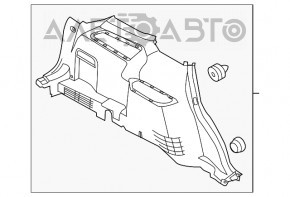 Обшивка арки левая Ford Explorer 11-15 черн, затертая