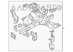 Partea din față dreapta a Ford Explorer 11-19 albastru J4.