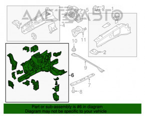 Partea din față dreapta a Ford Explorer 11-19 albastru J4.