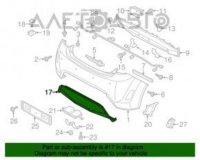 Difuzorul de bara spate Hyundai Veloster 12-17