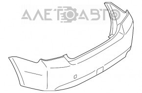 Бампер задний голый Subaru Impreza 4d 17- GK без парктроников