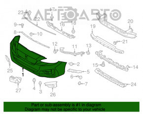 Бампер передний голый Subaru Impreza 17- GK