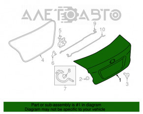 Capota portbagajului Subaru Impreza 17- GK albastru K3X