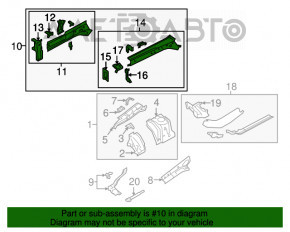 Bara de protecție față dreapta Subaru Impreza 17- GK