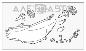 Far stânga față Subaru Impreza 17- gol GK halogen