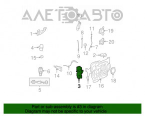 Blocare ușă față stânga Chrysler 200 11-14