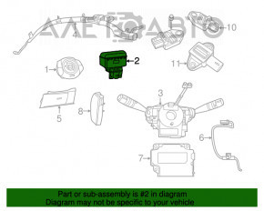 Airbagul pasagerului din bordul Fiat 500 12-15