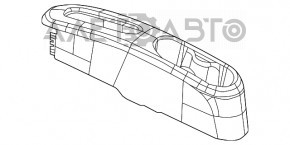 Consola centrală pentru Fiat 500 12-19, negru