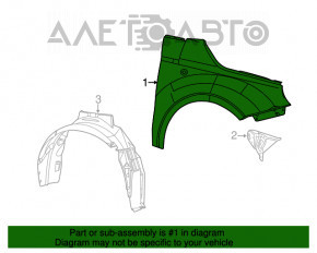 Suportul pentru bara spate stânga jos Dodge Charger 15-20, nou, aftermarket.