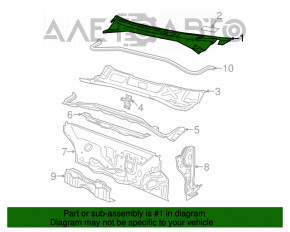 Grila stergatoarelor de plastic Fiat 500 12-19