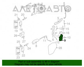 Blocarea ușii din față dreapta a unui Ford Explorer 11-19