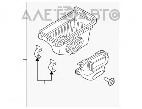 Corpul filtrului de aer Ford Explorer 11-19 complet cu admisie de aer