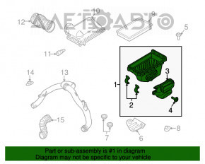 Corpul filtrului de aer Ford Explorer 11-19 complet cu admisie de aer