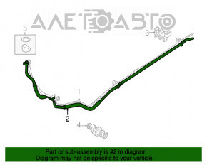 Tubulatura de aer conditionat pentru randul din spate al unui Ford Explorer 11-15.