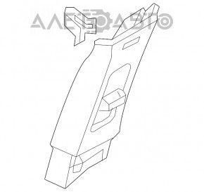 Capacul stâlpului central, curea superioară stânga Ford Explorer 11-19