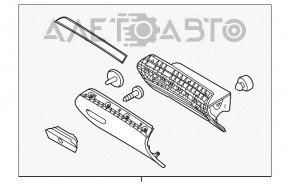 Cutie de mănuși, compartiment Ford Explorer 11-15 pre-restilizare, zgârieturi