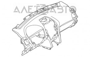 Panoul frontal al torpilei fără AIRBAG Ford Explorer 11-15 pre-restilizare.