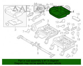 Водительское сидение Ford Explorer 11-15 без airbag, механич, тряпка серое