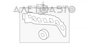 Suportul pentru bara spate dreapta exterioară Ford Explorer 11-15, deteriorate ghidajele