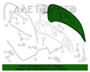 Capota goală Ford Explorer 11-15 din aluminiu nou, neoriginal.