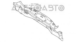 Panoul din spate al unui Ford Explorer 11-19, format din 2 piese, alb, cu lovituri.