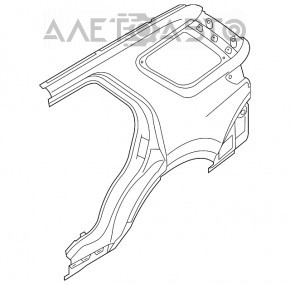 Aripa spate stânga Ford Explorer 11-19 albastru J4.