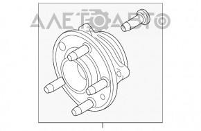 Rulmentul roții din spate dreapta pentru Ford Explorer 11-19, nou, neoriginal, marca GSP.