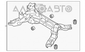 Bara spate pentru Ford Explorer 11-19 awd cu silentblocurile reductorului crăpate.