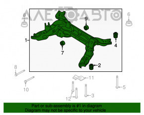 Suport spate Ford Explorer 11-19 awd, ruginit, 4 suporturi de caroserie crăpate, 4 reductoare rupte.