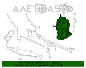 Rezervorul de spălare a parbrizului Mini Cooper F56 3d 14- fără gât și senzor