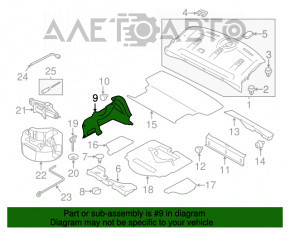 Обшивка арки левая Subaru Impreza 4d 17- GK надрыв креп