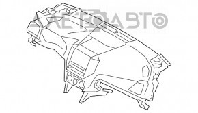 Torpedo panoul frontal fără AIRBAG Subaru Impreza 17- GK piele, neagră