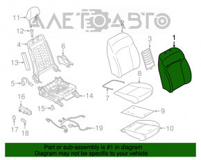 Scaunul șoferului Subaru Impreza 17- fără airbag, manual, material textil gri, necesită curățare chimică.