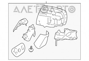 Oglindă laterală stângă Subaru Impreza 17- GK 7 pini, structură, nisip