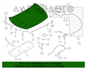 Capota goală Subaru Impreza 17-GK albastră K3X