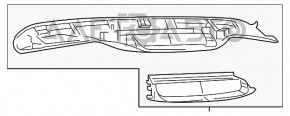 Capac portbagaj superior Fiat 500 12-19 bej.