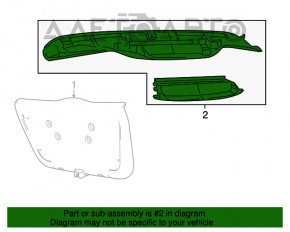 Capac portbagaj superior Fiat 500 12-19 bej, zgârietură