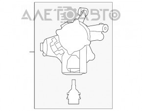 Butucul roții spate dreapta pentru Jeep Grand Cherokee WK2 11-15 cu capac de protecție.