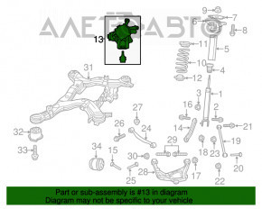 Butucul roții spate dreapta pentru Jeep Grand Cherokee WK2 11-15 cu capac de protecție.