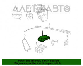 Modulul airbag SRS pentru computerul airbag-urilor Jeep Patriot 11-17