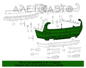 Бампер задний голый Dodge Challenger 15-19 рест царапини