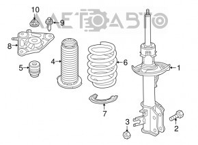 Suport amortizor spate dreapta Jeep Compass 17-18 nou original OEM