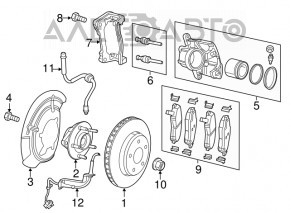 Suportul frontal stânga pentru Fiat 500X 16-18