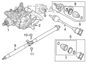 Ax cu semiasa spate stanga Jeep Renegade 15-