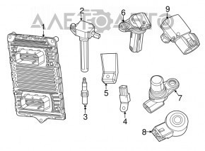 Блок ECU компьютер двигателя Jeep Compass 17- 2.4