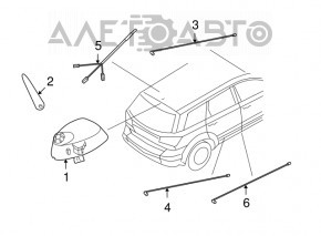 Антенна шток Jeep Cherokee KL 14-